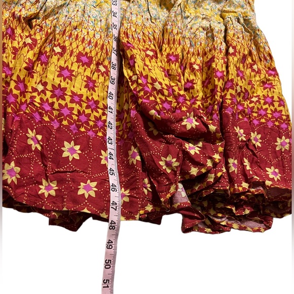 Free People Rare Feelings XS Maxi Dress Goldenrod Orange Peasant Prairi… - Picture 13 of 16